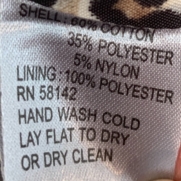 Women Jacket Beige Size 4 Anthracite By Muse Animal Print Lining - Picture 9 of 9